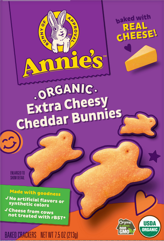 Annies Organic Cheddar Bunnies Super Cheesy Baked Snack Crackers