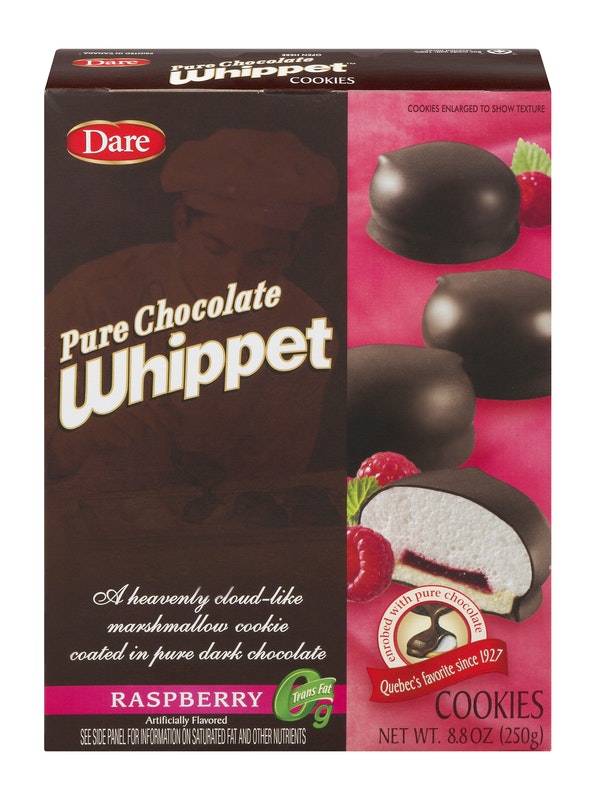 Dare Pure Chocolate Whippet Cookies Raspberry