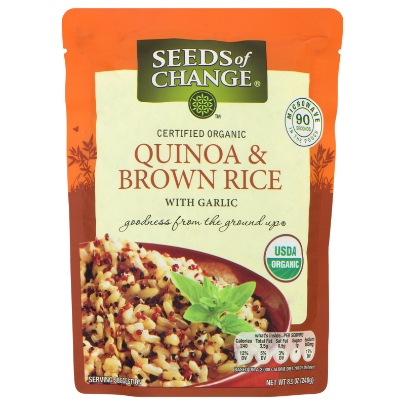 Seeds Of Change Quinoa & Brown Rice, Organic, with Garlic