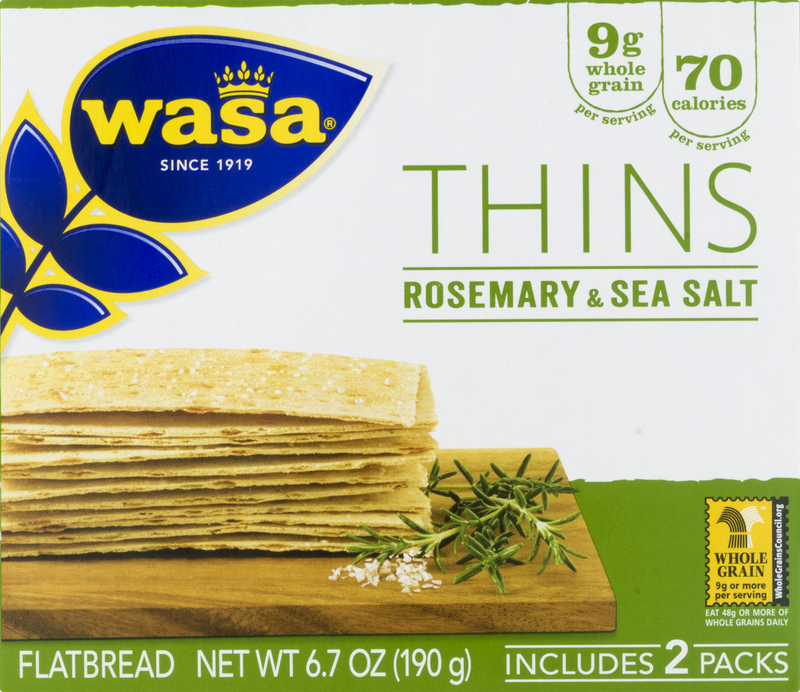 Wasa Flatbread Thins Rosemary & Sea Salt
