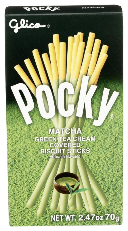 Pocky Matcha Green Tea Cream Covered Biscuit Sticks