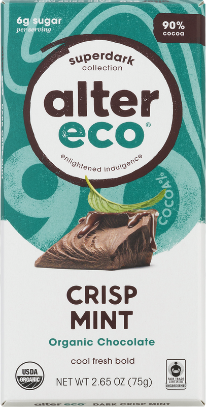 Alter Eco Superdark Crisp Mint Organic Chocolate