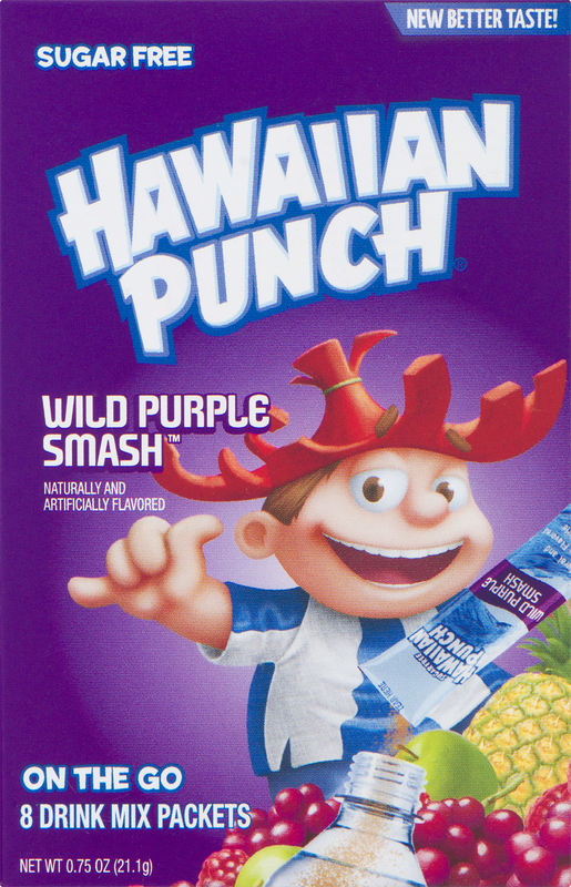 Hawaiian Punch Drink Mix Packets, Sugar Free,