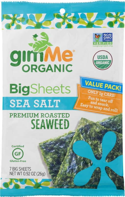 gimMe Organic BigSheets Premium Roasted Seaweed Sea Salt