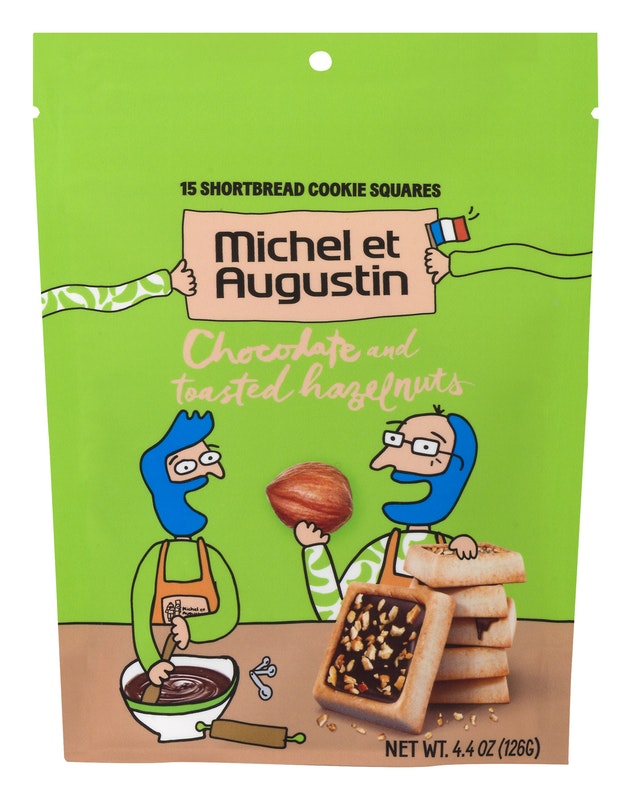Michel et Augustin Chocolate and Toasted Hazelnut Shortbread Cookie Squares