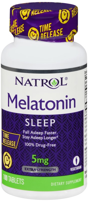 Natrol Melatonin 5 mg Tablets Time Release Extra Strength