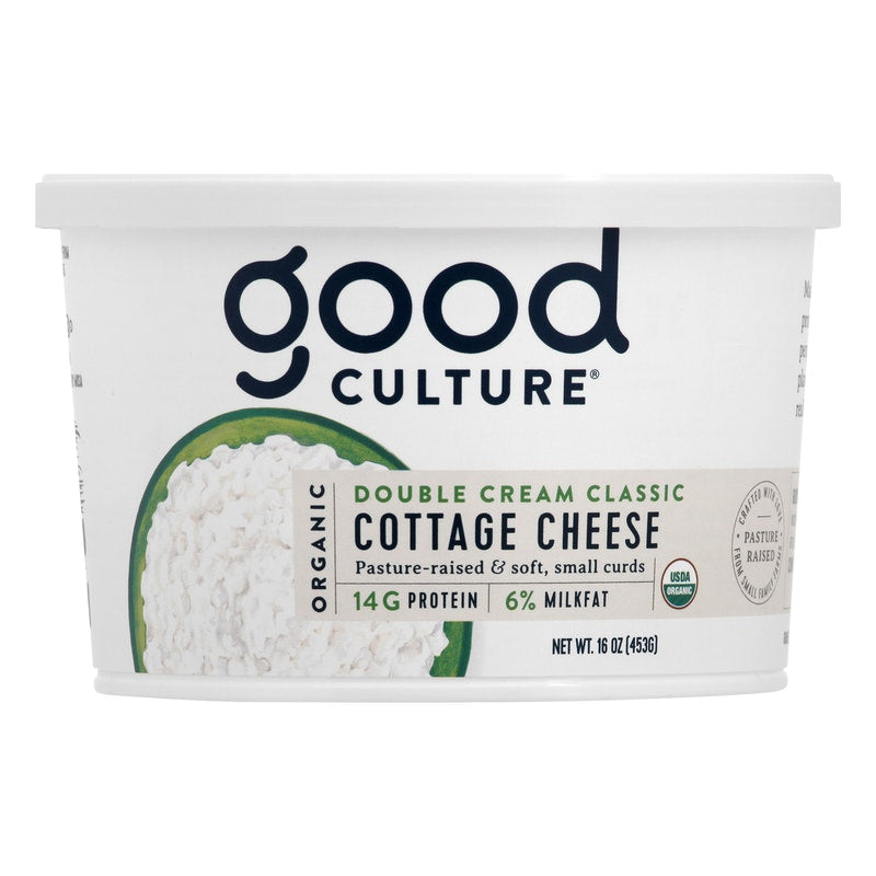 Good Culture Organic Small Curd 6% Milkfat Double Cream Classic Cottage Cheese