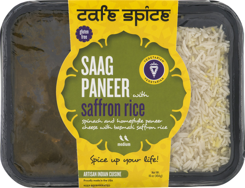 Cafe Spice Saag Paneer With Saffron Rice Medium