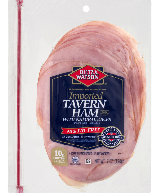 Dietz & Watson Ham, Tavern, with Natural Juices, Imported, Vacuum Packed