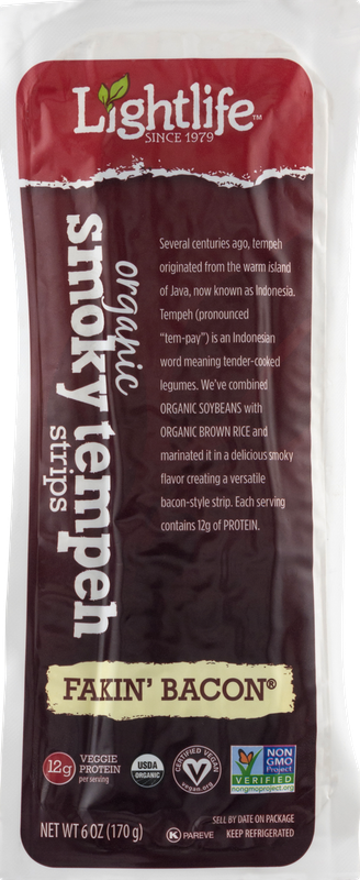 Lightlife Organic Smoky Tempeh Strips Fakin' Bacon