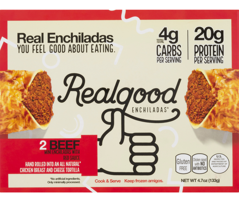 Real Good Poppers Enchiladas, Beef, with Red Sauce, Mini