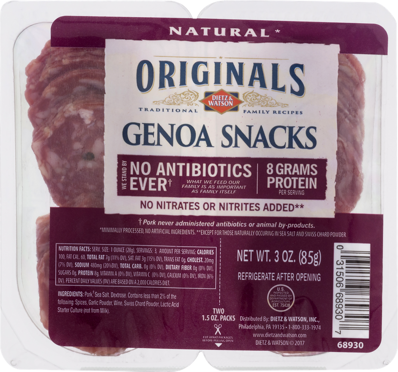 Dietz & Watson Originals Genoa Snacks