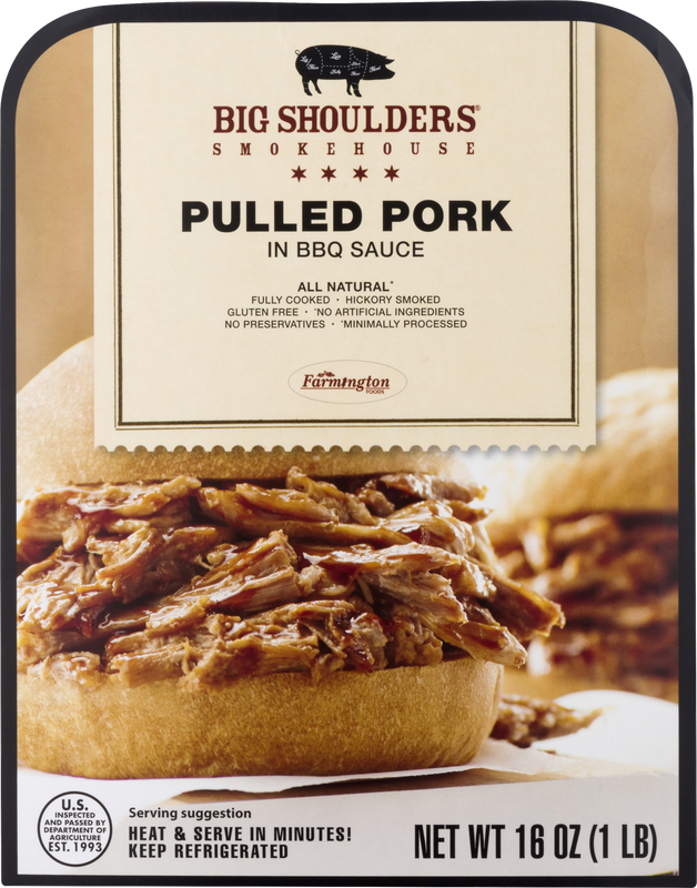 Big Shoulders Smokehouse Gluten Free In BBQ Sauce Pulled Pork