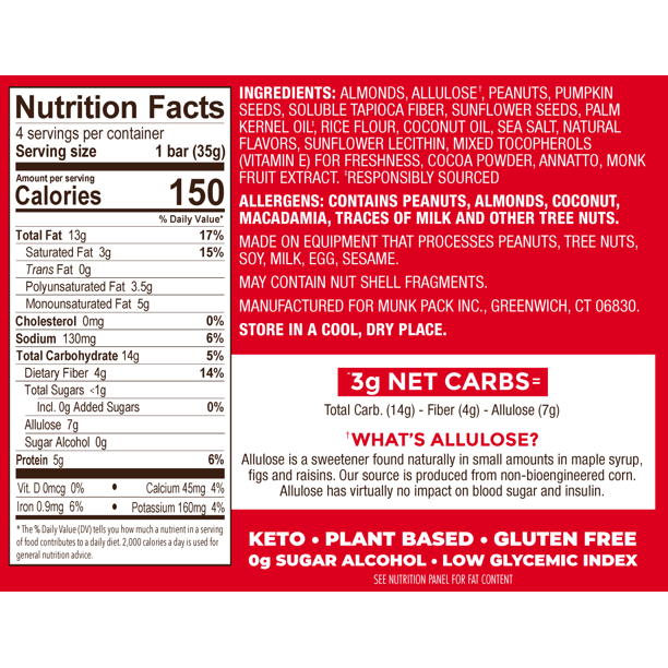Munk Pack Keto & Seed Caramel Sea Salt Bars | 6 pack