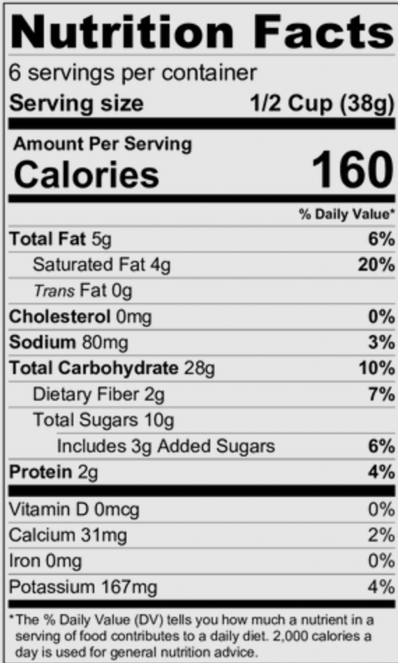 PURPO Sweet Potato Granola Family Size Bag 6.7 oz | 2 Pack