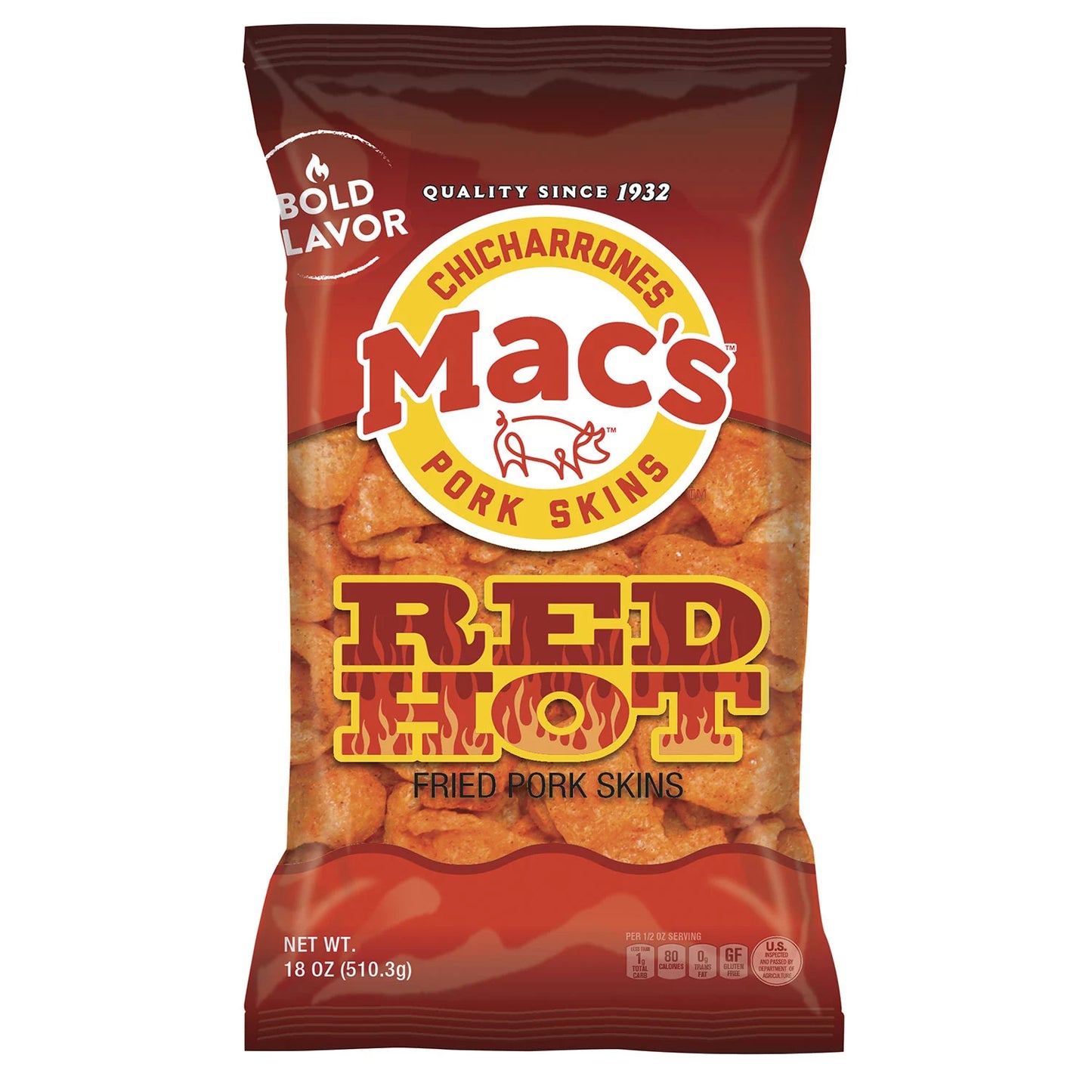 Mac's Chicharrones Pork Skins | 12 pack