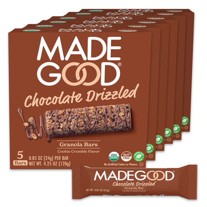 Madegood Chocolate Drizzled Cookie Crumble Granola Bars | 6 pack