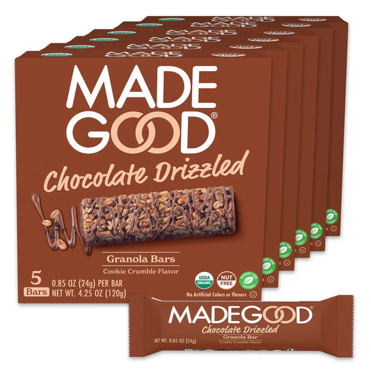 Madegood Chocolate Drizzled Cookie Crumble Granola Bars | 6 pack