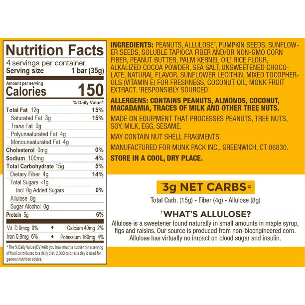 Munk Keto Nut & Seed Bars | 6 pack