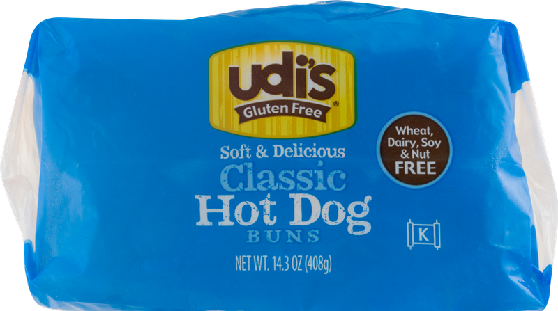Udi's Gluten Free Soft & Delicious Classic Hot Dog Buns