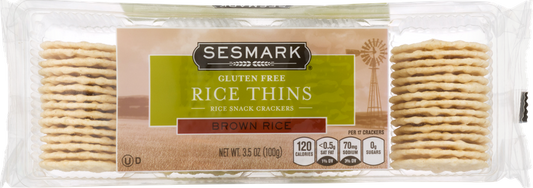 Sesmark Gluten Free Rice Thins Rice Snack Crackers