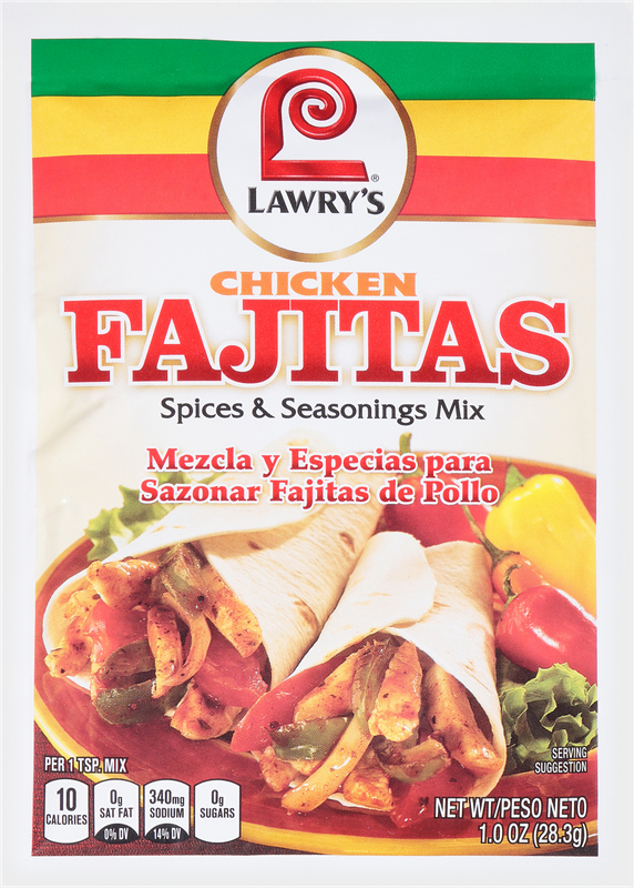 Lawrys Chicken Fajitas Spices & Seasoning Mix
