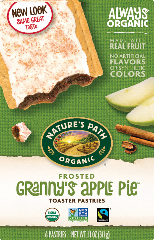 Natures Path Organic Frosted Granny's Apple Pie Toaster Pastries 6 ea
