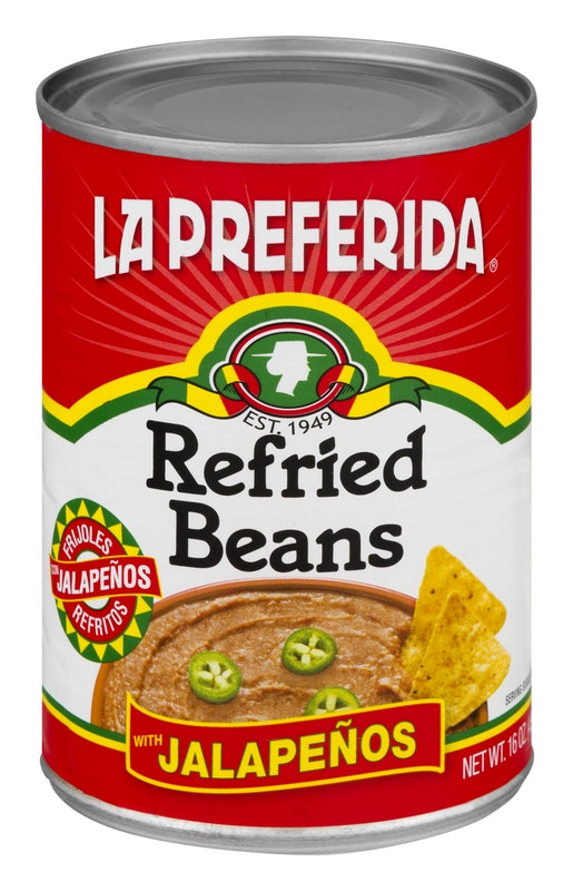 La Preferida Refried Beans with Jalapeno
