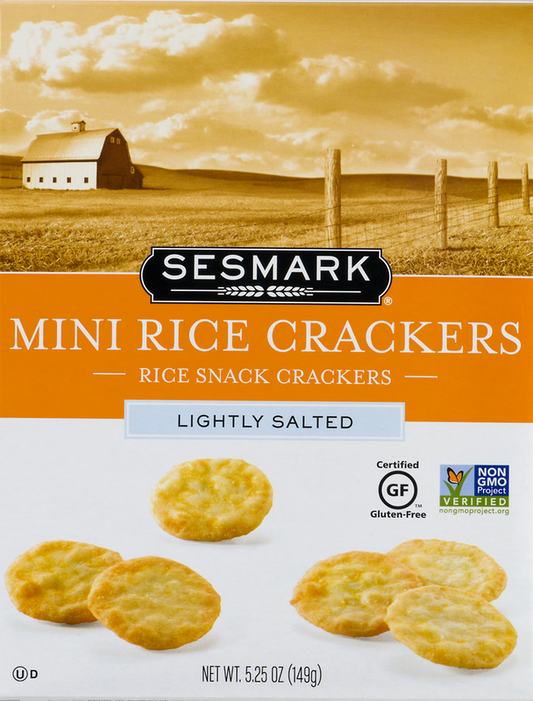 Sesmark Mini Rice Crackers Lightly Salted