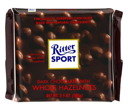 Ritter Sport Dark Chocolate With Whole Hazelnuts