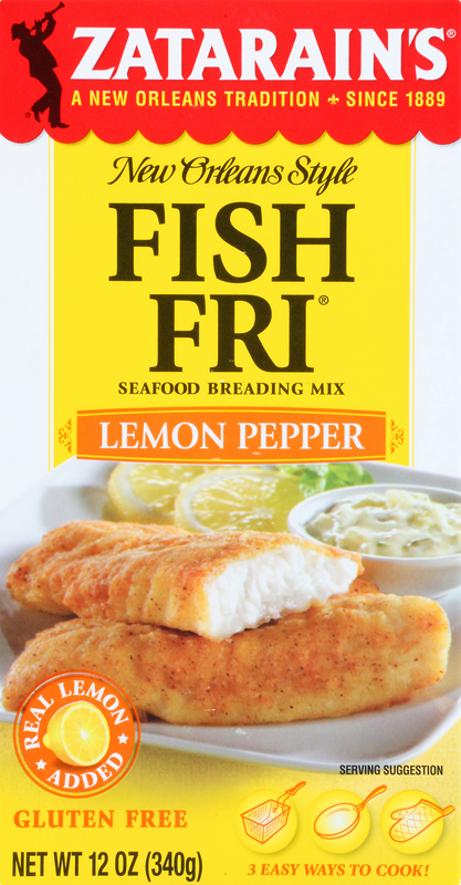 Zatarains Fish Fri Lemon Pepper Seafood Breading Mix