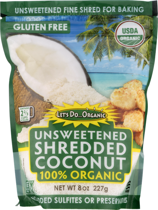 Edward & Sons Trading Co., Inc 100% ORGANIC UNSWEETENED SHREDDED COCONUT, UNSWEETENED