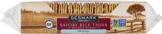Sesmark Savory Rice Thins Original Snack Crackers
