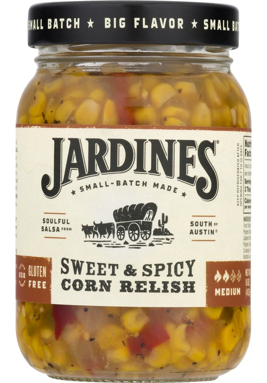 Jardines Corn Relish, Gluten Free, Sweet & Spicy, Medium