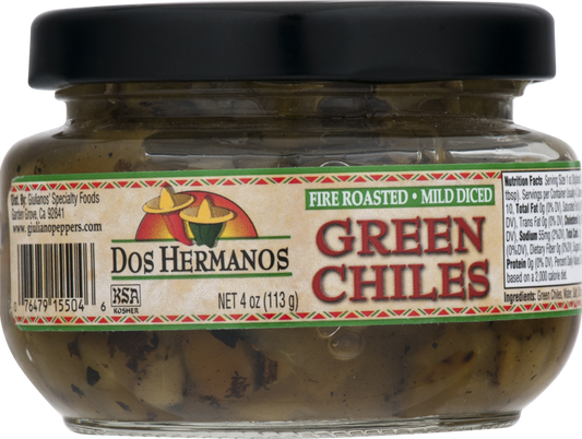 Dos Hermanos Fire Roasted Diced Green Chilies Mild