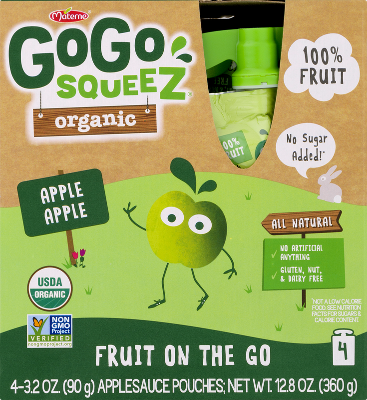 GoGo Squeez Organic Fruit On The Go Apple Apple