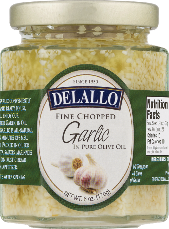 Delallo Garlic In Pure Olive Oil Fine Chopped