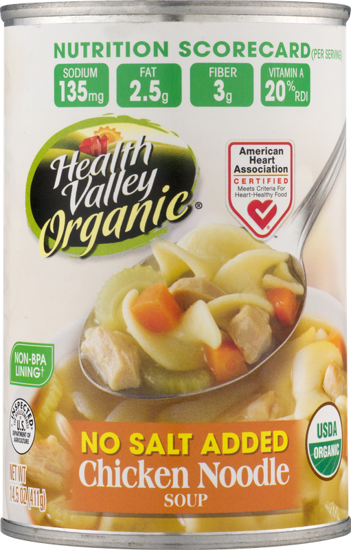 Health Valley Organic No Salt Added Chicken Noodle Soup