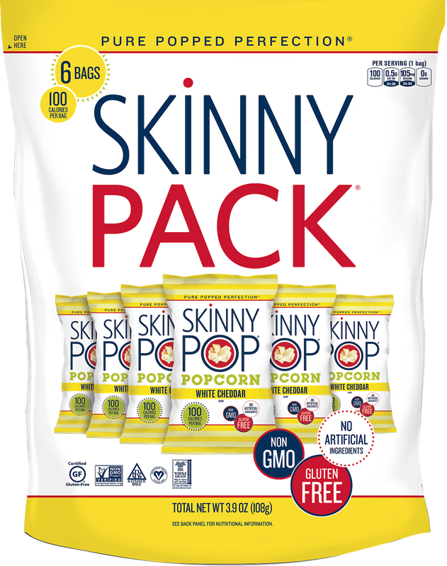 SkinnyPop Skinny Pack White Cheddar Flavor Popcorn 6 ea
