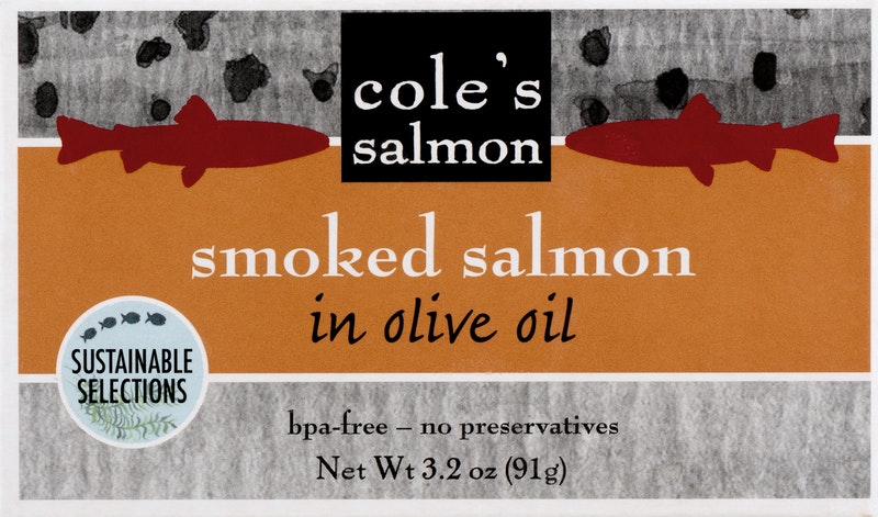 Coles Salmon In Olive Oil Smoked Salmon