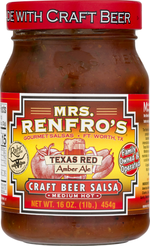 Mrs. Renfro's Medium Hot Craft Beer Salsa Texas Red Amber Ale
