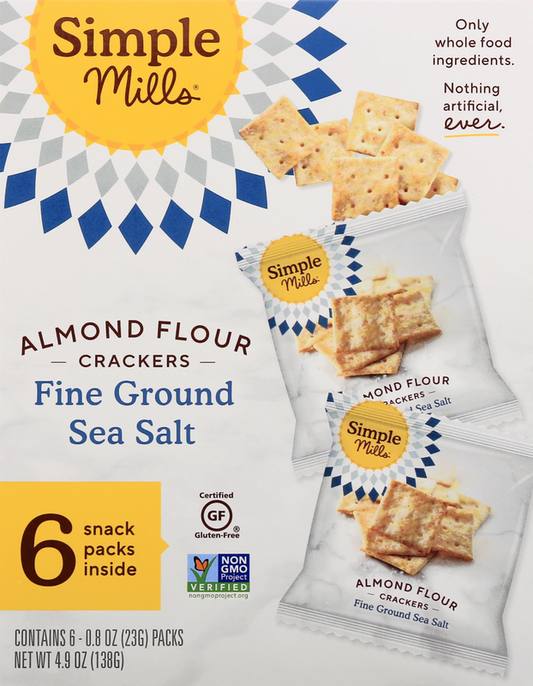 Simple Mills® Almond Flour Crackers Snack Pack Fine Ground Sea Salt