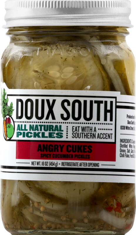 Doux South Angry Cukes Spicy Cucumber Pickles