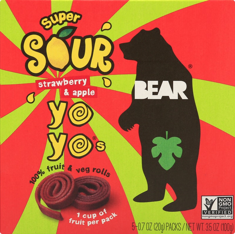 Bear Super Sour Strawberry & Apple Fruit & Veg Rolls 5 ea