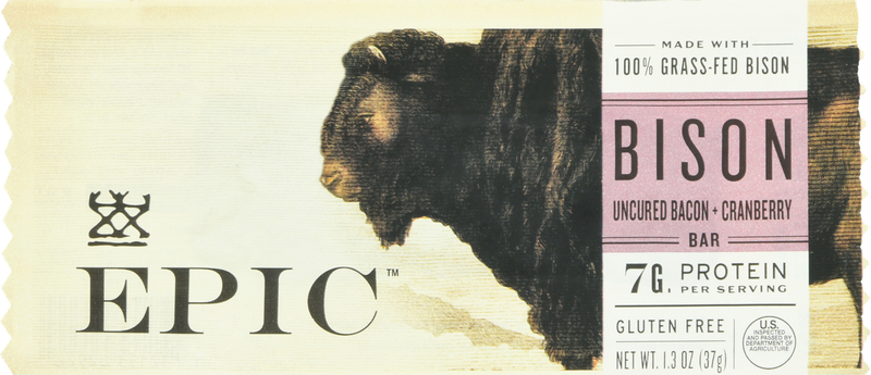 Epic Bison Uncured Bacon + Cranberry Bar