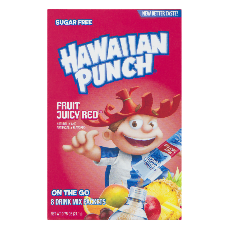 Hawaiian Punch Drink Mix Packets, Sugar Free,