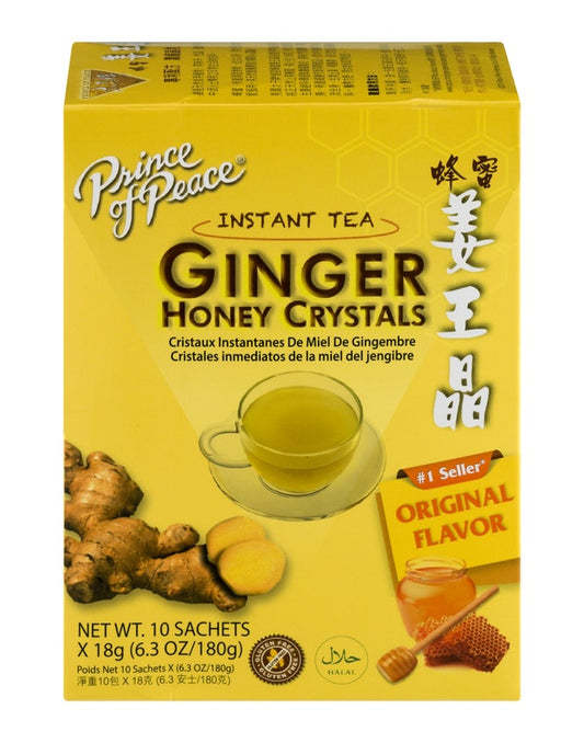 Prince of Peace Instant Tea Ginger Honey Crystals Original Flavor Sachets