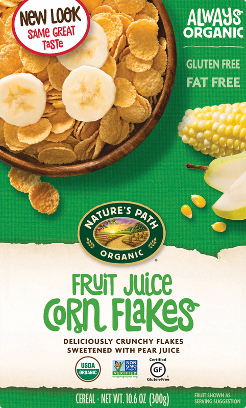 Nature's Path Organic Corn Flakes Gluten Free Fruit Juice Cereal