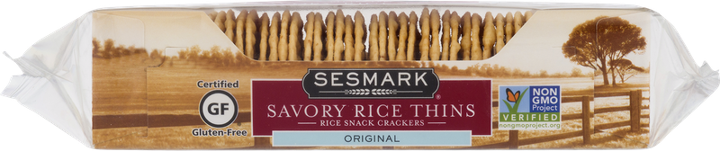 Sesmark Savory Rice Thins Original Snack Crackers