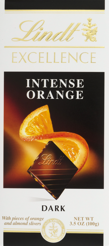 Lindt Excellence Dark Chocolate Intense Orange